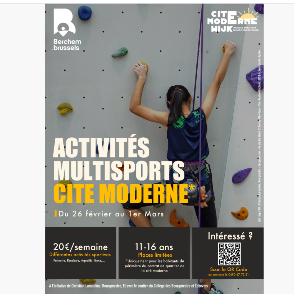 You are currently viewing Le 1er stage sportif du Contrat de Quartier Durable Cité Moderne affiche déjà complet !